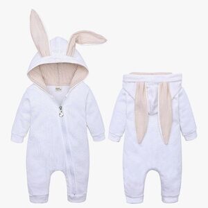 Amazon White and Cream Bunny Ear Kids One Piece